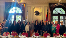 Կին դիվանագետների միջազգային օրվա կապակցությամբ դեսպան Մարիամ Գևորգյանը դեսպանությունում հյուրընկալել է Ուրուգվայի Արտաքին հարաբերությունների նախարարի տեղակալ Վալերիա Սուկասիին և Ուրուգվայում հավատարմագրված օտարերկրյա կին դեսպաններին